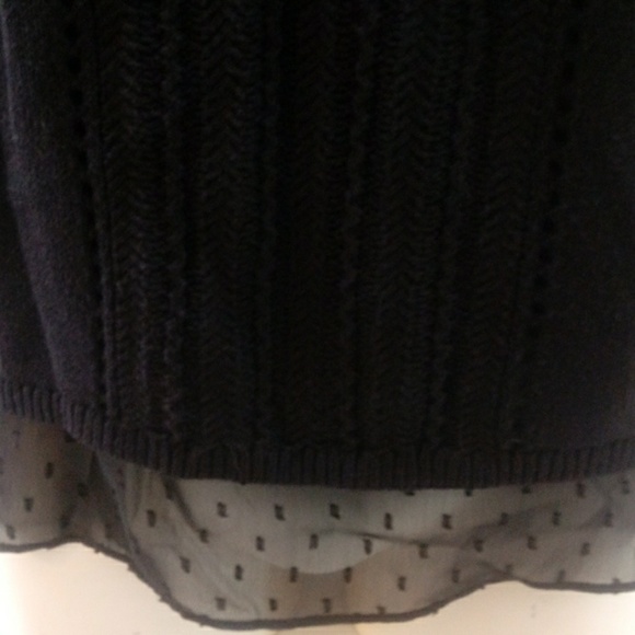 Luck Brand Sweater w blouse inlay - Picture 3 of 6